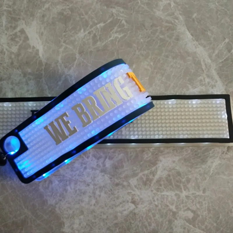 Rectangular, square, round can be customized size brand pattern soft PVC material bar LED bar mat