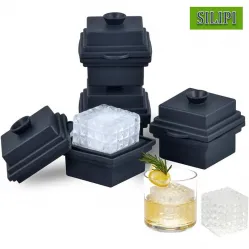 Prism Ice Molds, Premium Large Cube Ice Cube Trays for Whiskey and Cocktails