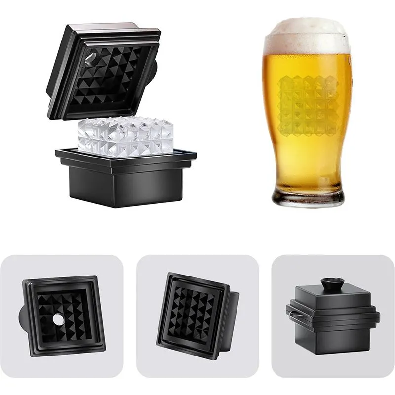 Prism Ice Molds, Premium Large Cube Ice Cube Trays for Whiskey and Cocktails