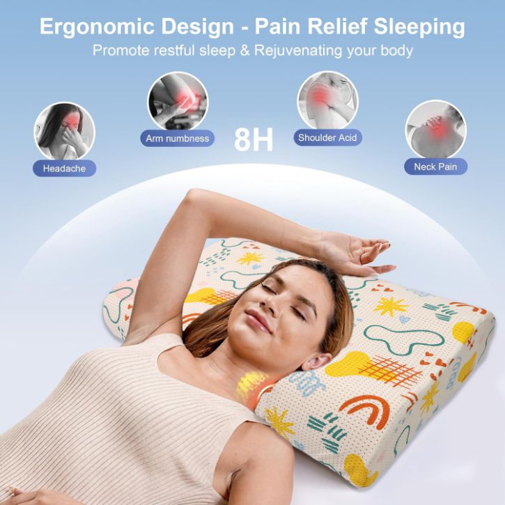 Silicone Pillow, Ergonomic Cervical Pillow