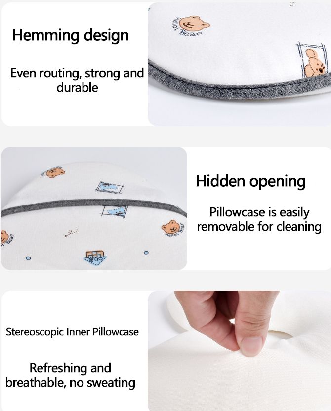 Machine washable silicone baby support pillow