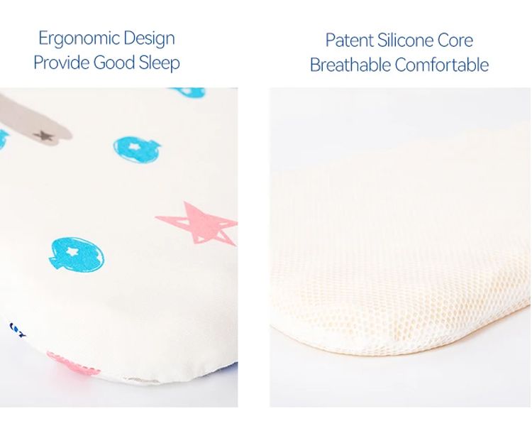 Newborn Soft Breathable Silicone Sleep Pillow