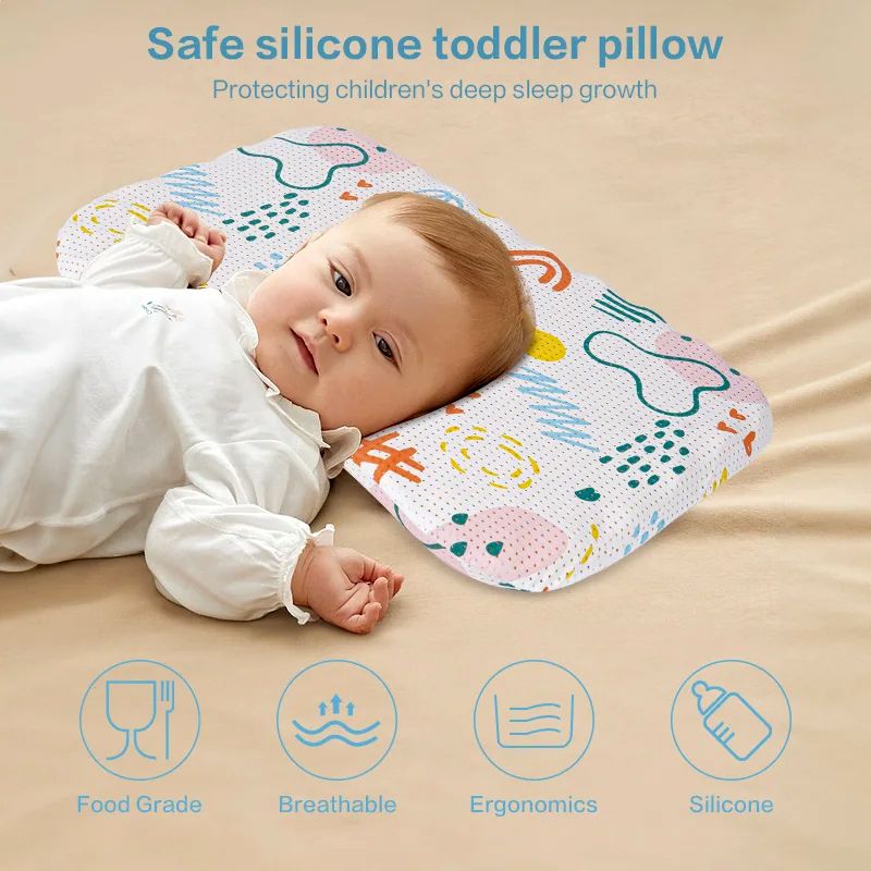 Removable Machine Washable Silicone Toddler Pillow