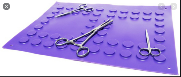 Custom Medical Grade Silicone Magnetic Instrument Mat For Hands-free Transfer Of Instruments