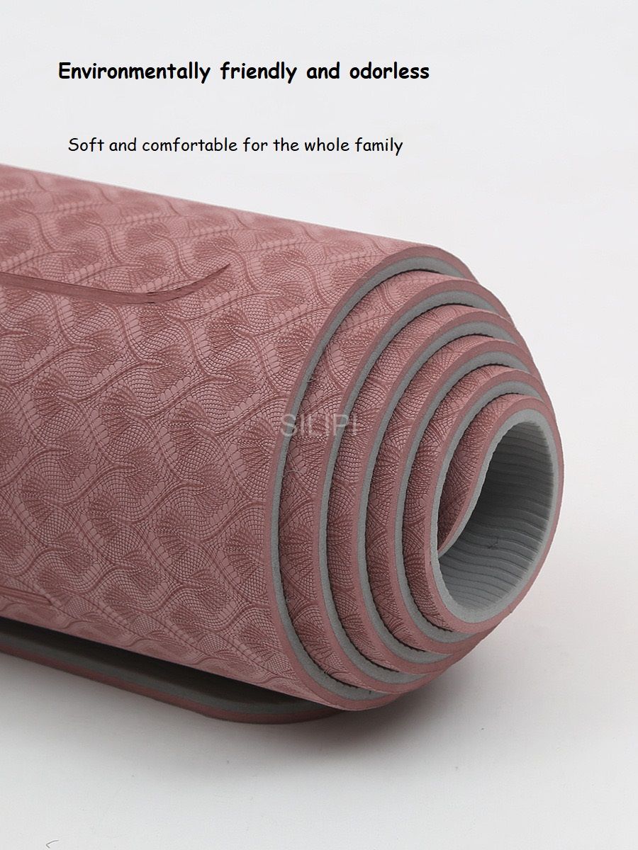 Large size 183*80cm *8mm pink TPE yoga mat exercise fitness dance mat