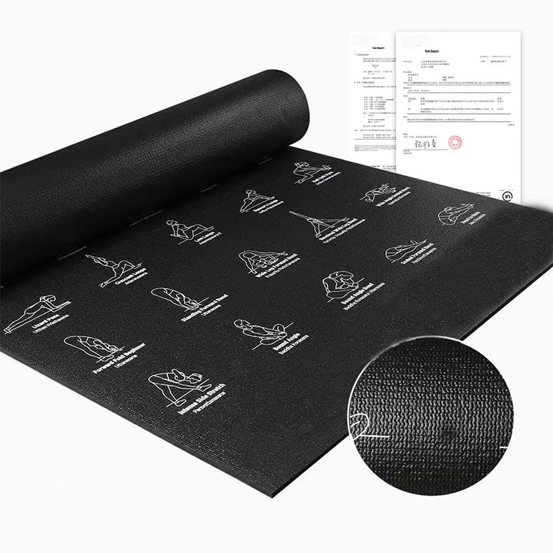 24in x 68in X 5 mm Thick Non Slip Instructional Yoga Mats Exercise Mat For Home And Gym