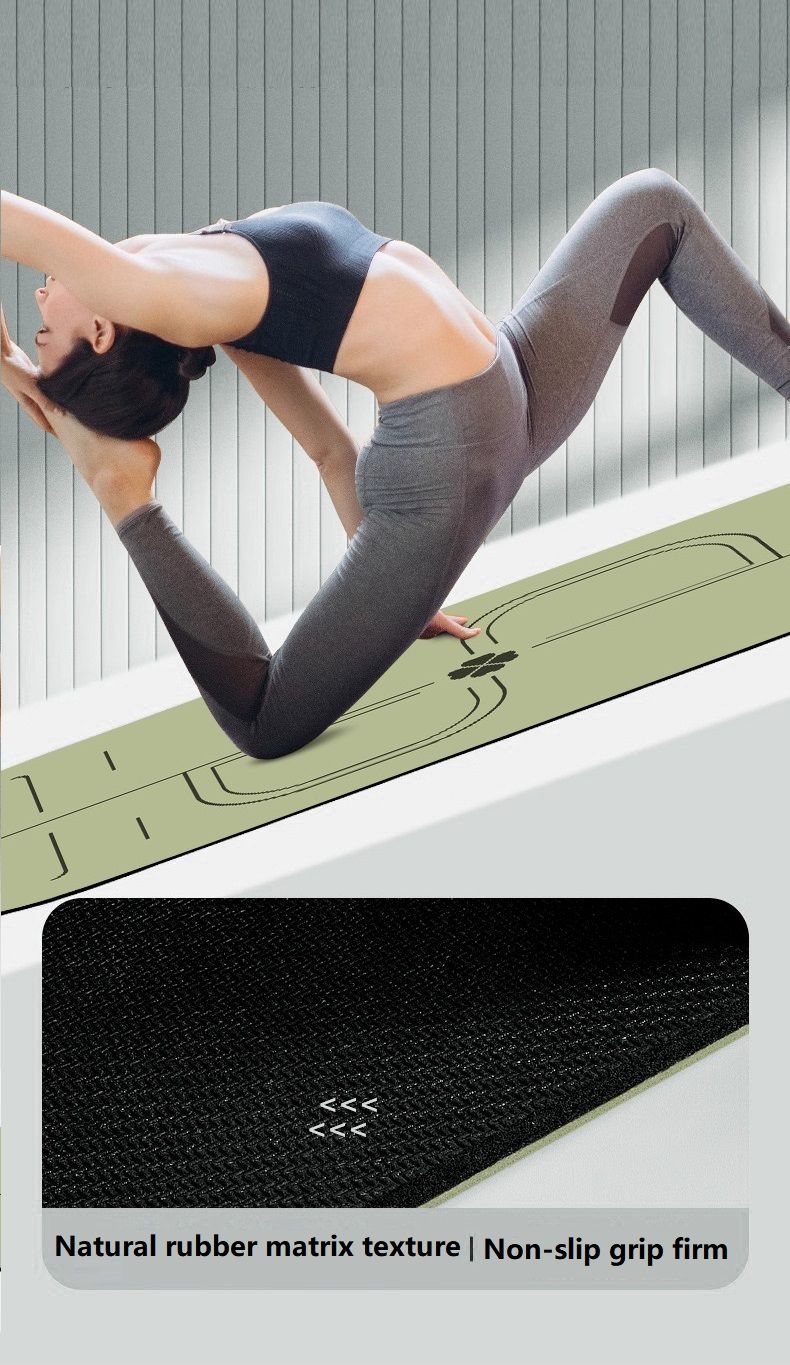 Anti-slip and wear-resistant round corner pu natural rubber yoga mat fitness sports sweat absorbent mat