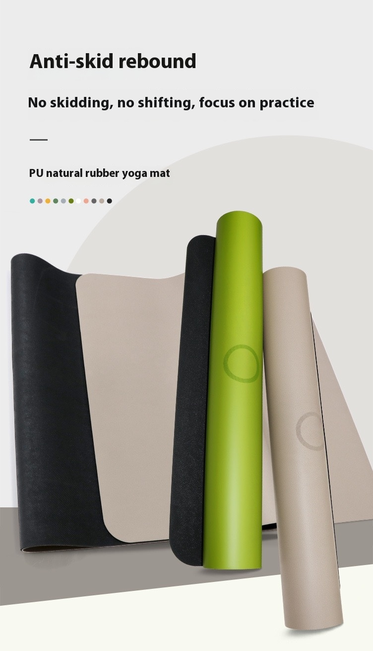 New frosted 2nd generation PU natural rubber yoga mat Sweat absorbent non-slip fitness mat for men and women