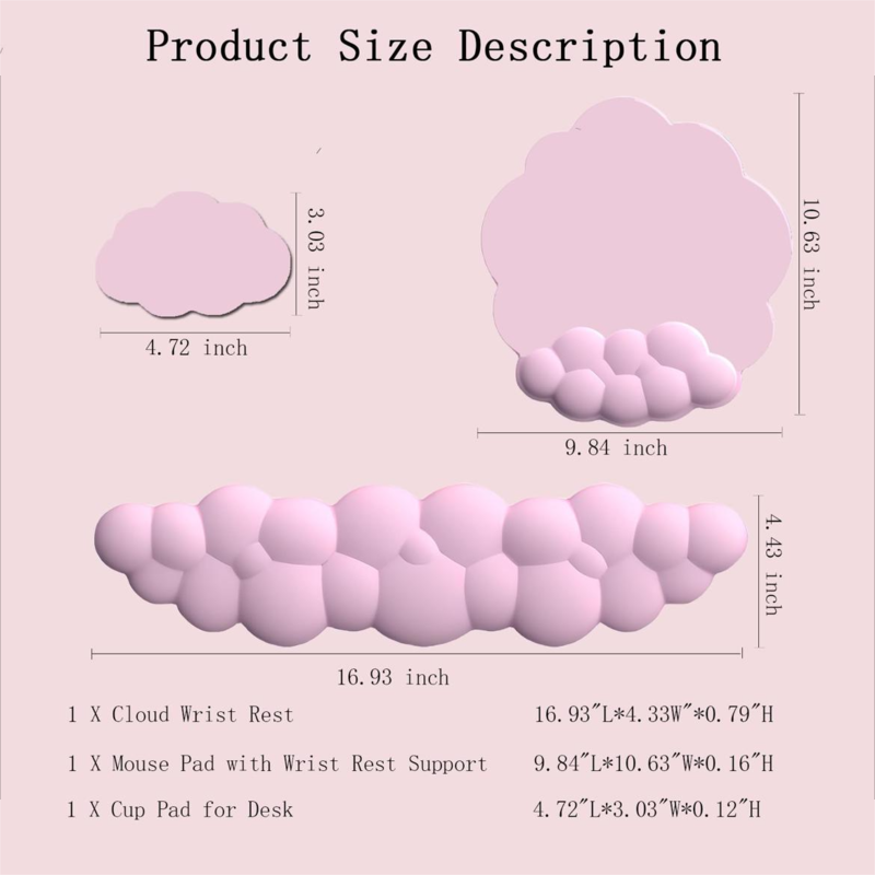 Mechanical keyboard hand rest Girls Cloud gradient mouse wrist rest memory cotton comfort massage pad