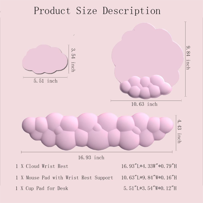 Mechanical keyboard hand rest Girls Cloud gradient mouse wrist rest memory cotton comfort massage pad