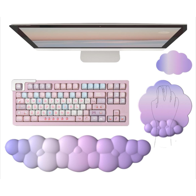 New gradient wrist mouse pad Cloud mouse pad keyboard hand rest Silicone wrist rest