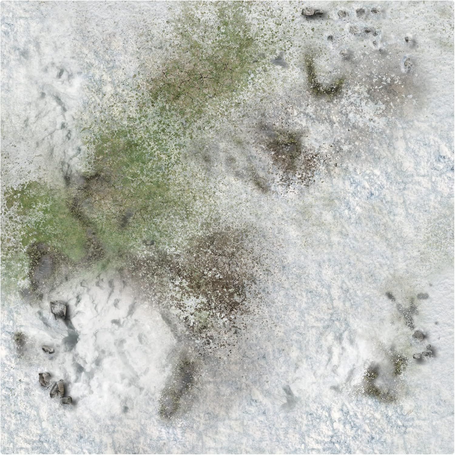 Terrain Winter Snowscape Game Mat 2x2 - Neoprene Playmat for Warhammer, D