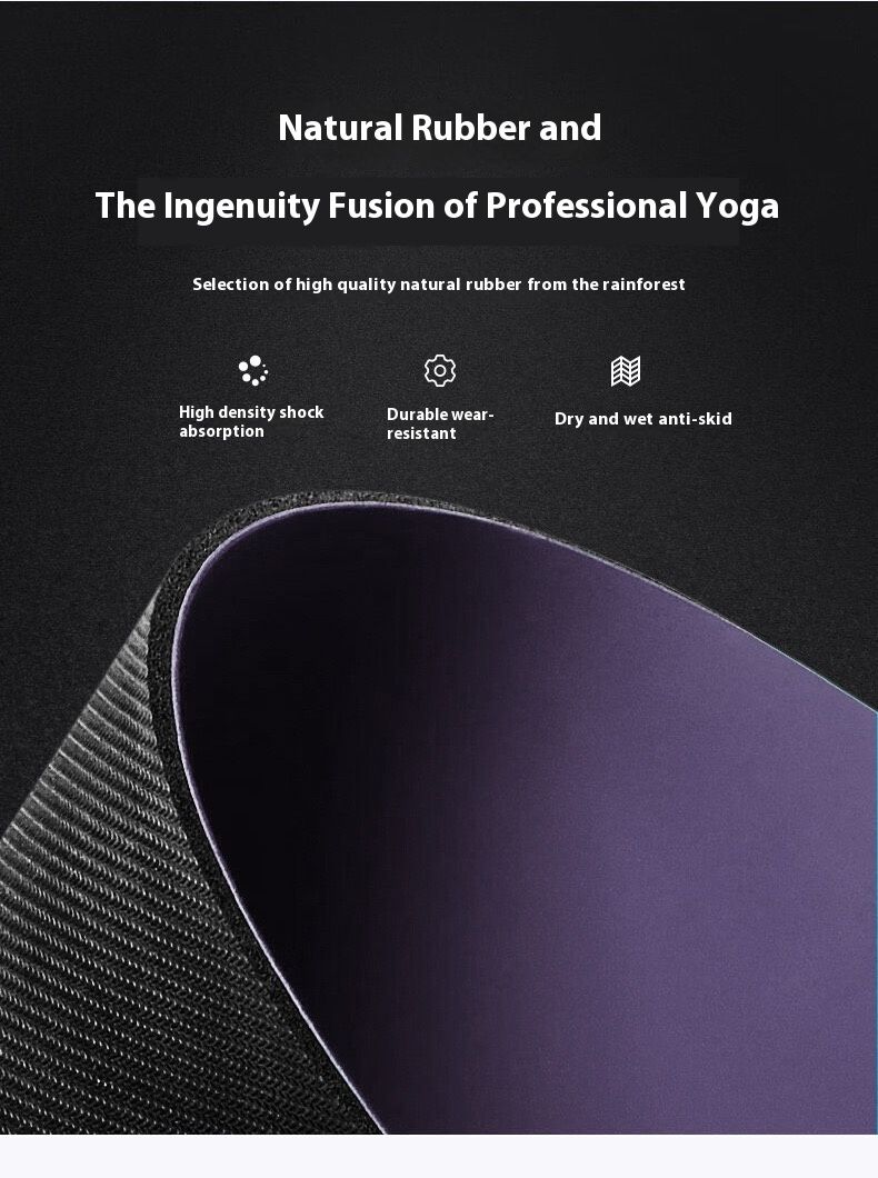 PU natural rubber solid color patternless yoga mat can be customized pattern LOGO