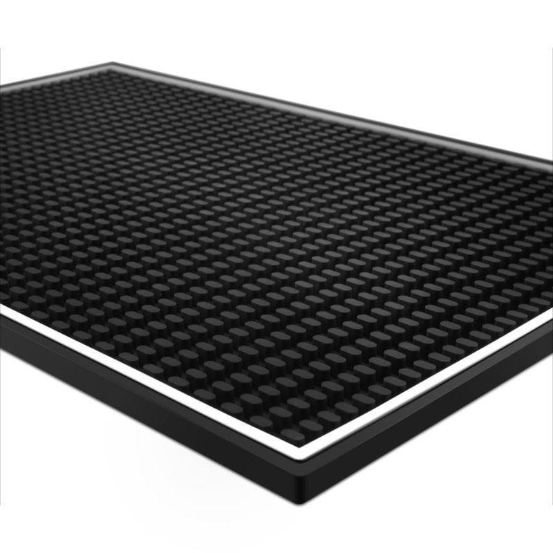 Rubber countertop home bar mat - for mixing, glass drying and spill-proofing