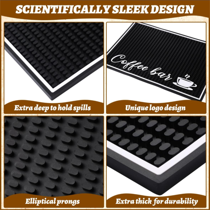 Stylish 45 x 30 cm service bar mat with 1 cm thick bar accessory coffee machine mat