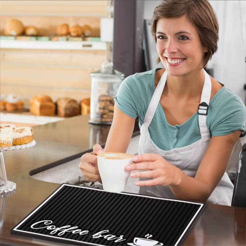 Stylish 45 x 30 cm service bar mat with 1 cm thick bar accessory coffee machine mat