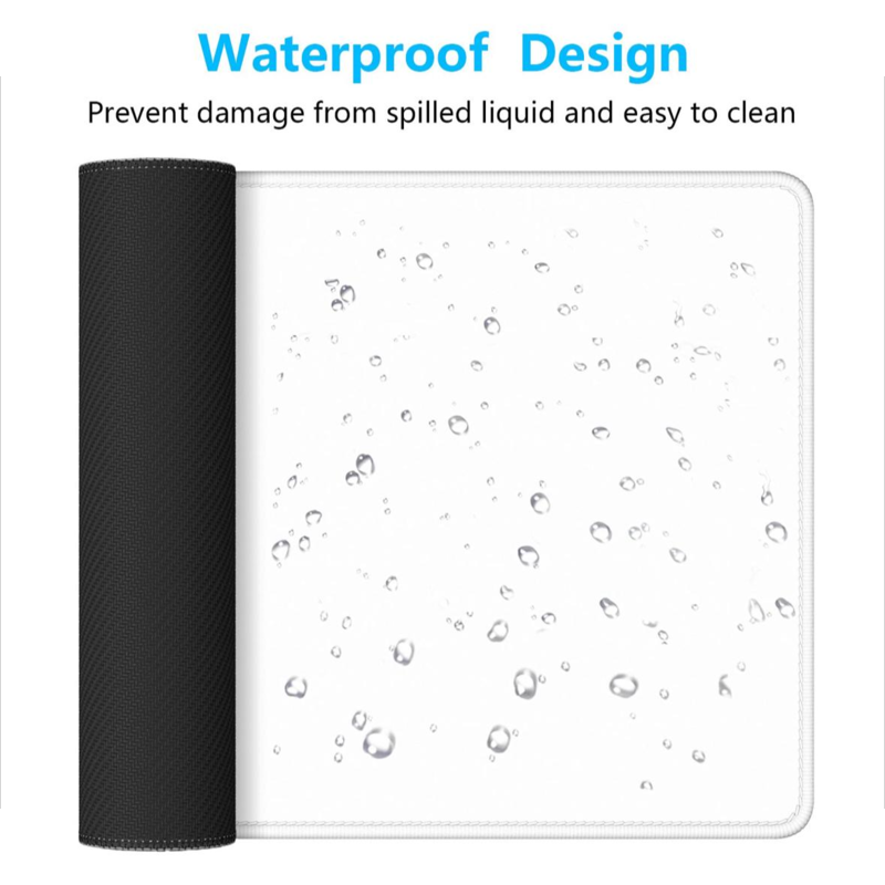 Waterproof computer keyboard pad with non-slip base White rubber mouse pad Blank sublimation pad in stock