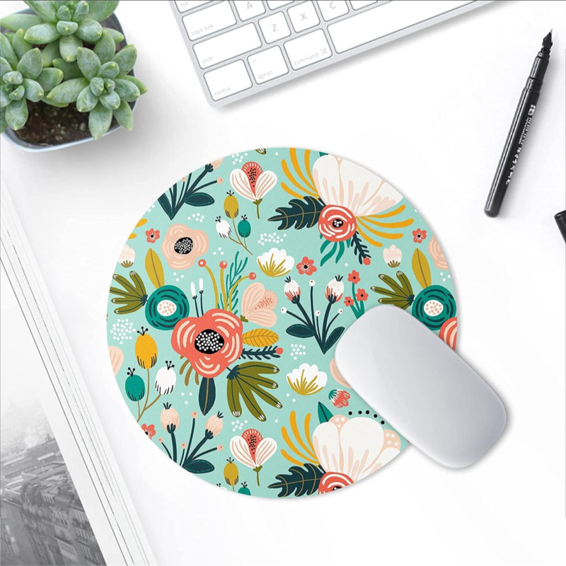 White round rubber mouse pad is suitable for DIY crafts sublimation heat transfer printing