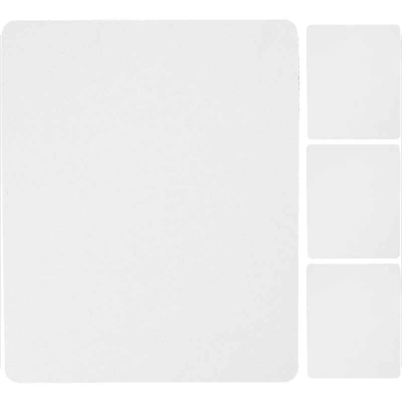 Rectangular white sublimation mouse pad for sublimation transfer hot press printing