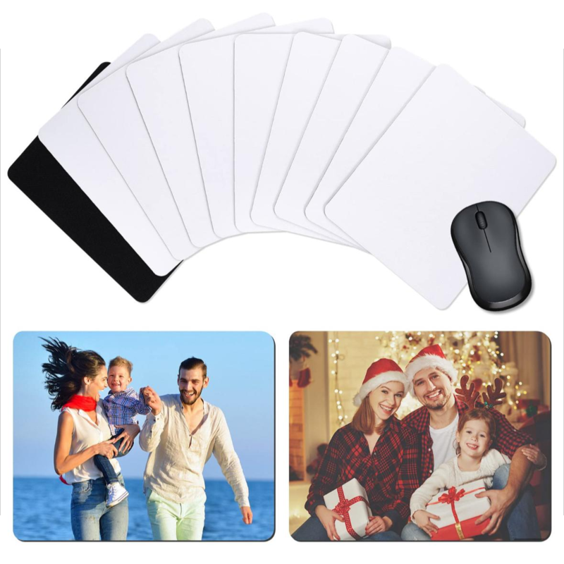 Sublimation blank rubber mouse pad, suitable for DIY process sublimation thermal transfer printing