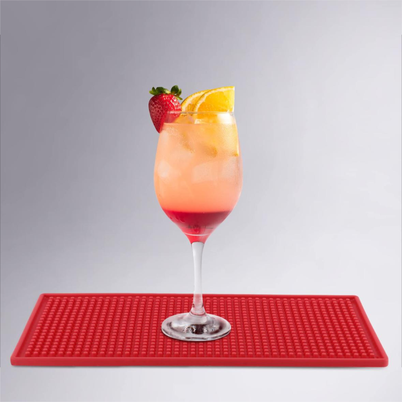 15 x 30 cm red rubber bar mat spill mat service mat