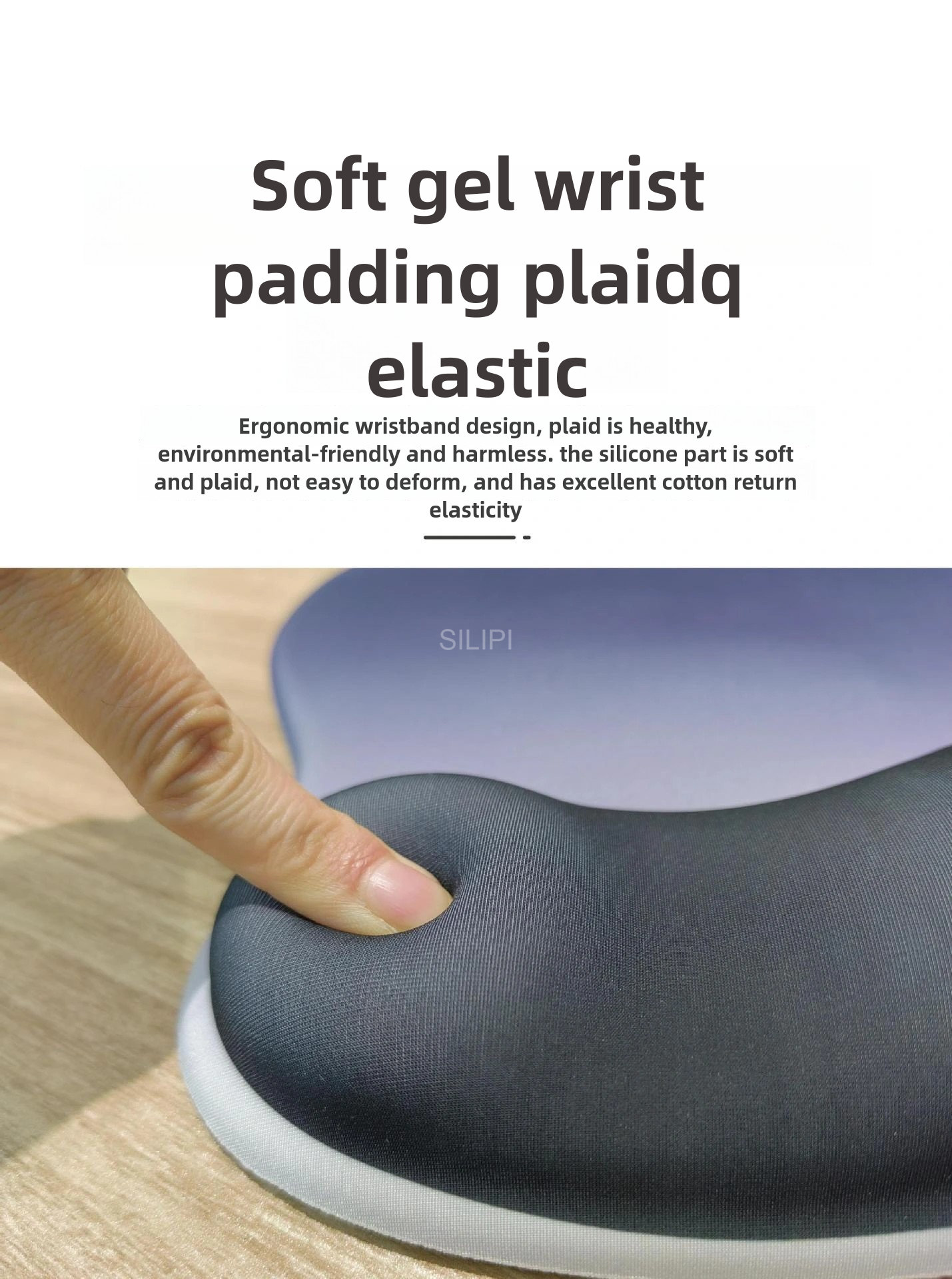 Simple water drop silicone wrist pad thickened anti-slip computer hand pad customized