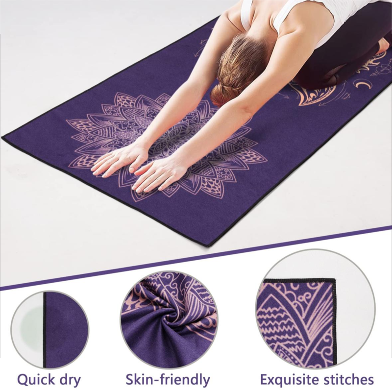 (185.4 cm x 63.5 cm) microfiber non-slip yoga towel Yoga mat